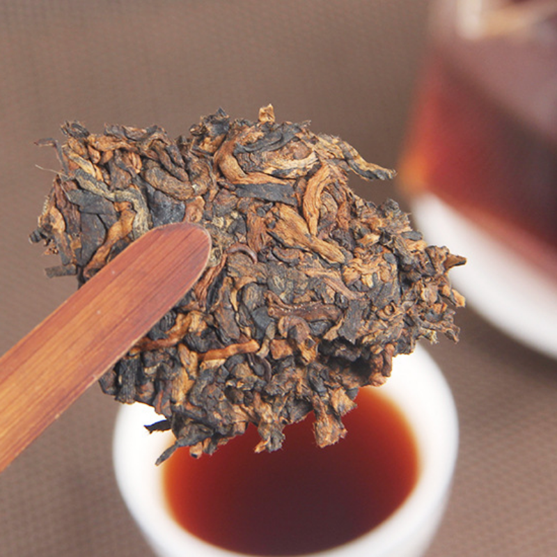 Yunnan Ripe Puerh Tea Xishuangbanna Spring Royal Tribute Gold Cake 357g/12.59oz