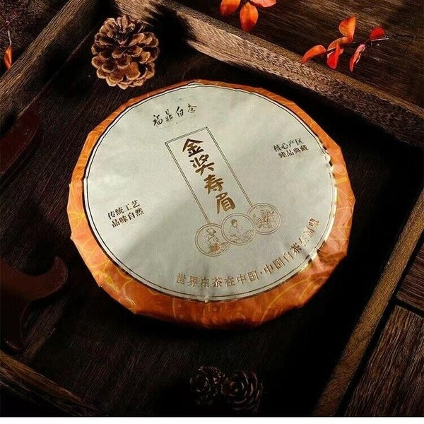 Fuding White Tea Old White Tea Shou Mei White Tea Gold Medal Tea Cake 300g