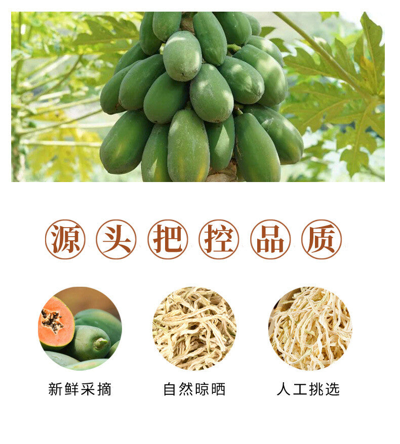 Guangxi Green Papaya Shreds: Handmade, Sun-Dried, Bulk