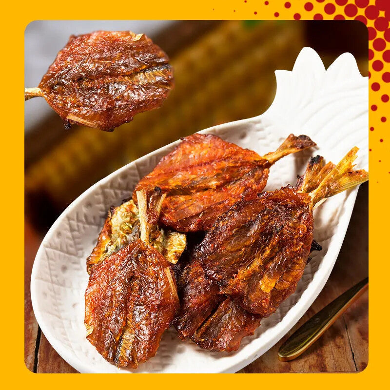 DELICIOUS DRIED FISH Crispy Snack Crystal Fish Calamari Gold Fish 25g*3