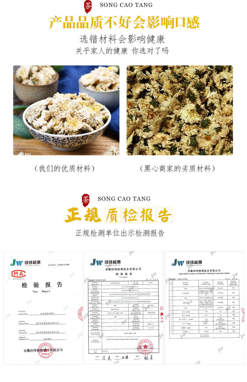 Premium Huangshan Chrysanthemum Flowers White Chrysanthemum Tea 60g