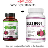 USDA Organic Extra Strength Beet Root 20:1 Extract 8000 mg Strength 120 Capsules