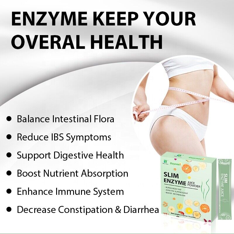 Slimming Tea Enzyme  Herbal Powder Flat Belly Lose Weight Detox Juice Tea 6g*12