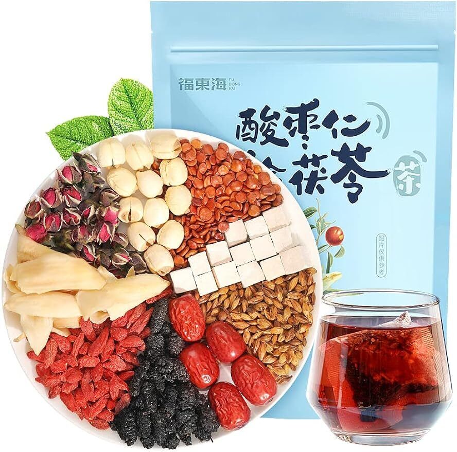 酸枣仁百合茯苓茶150g/5.3ozSour jujube kernel lily Poria cocos Mixed tea Main image