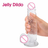 8 Inch Sex Toy Waterproof Realistic Dildo Suction Cup Dong Men Penis For Lesbian