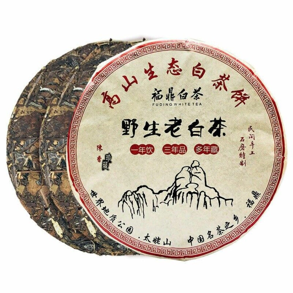 2015 Fuding Shou Mei White Tea Cake 350g Premium Aged Wild High Mountain Bai Ch Main image