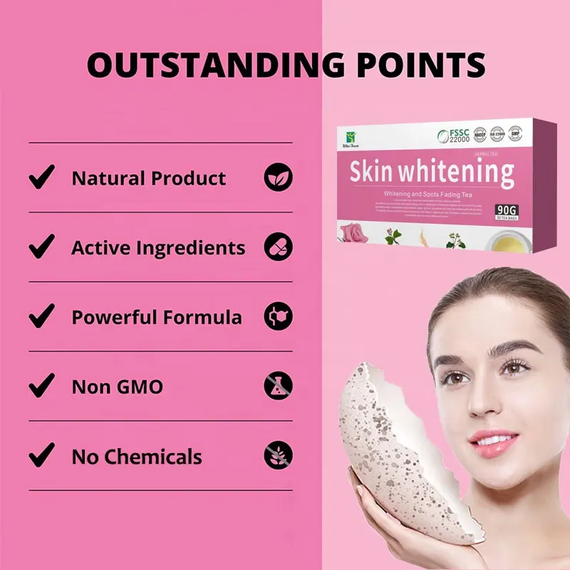 Anti-aging Effect Powerful Antioxidant Glutathiones Whitening Natural Tea 3g*30