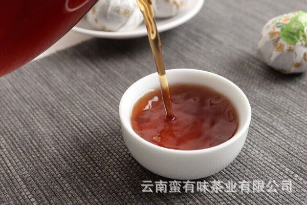 Yunnan Puerh Tea Leaves, Xinhui Xiaoqingkang Puerh Ripe Tea 500g Bulk