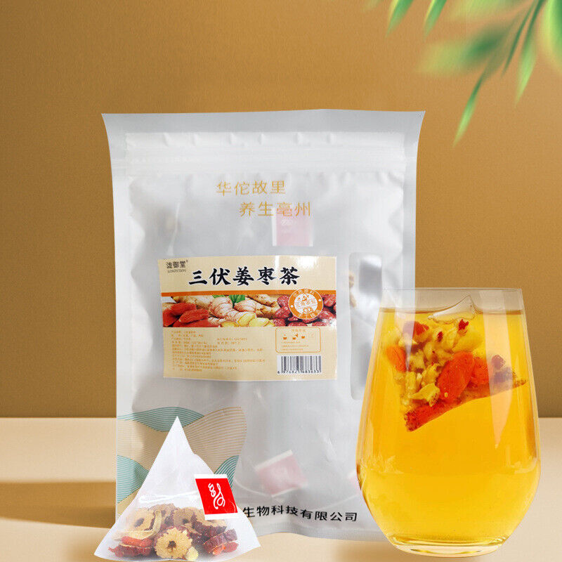 Sanfu Ginger Jujube Tea with Red Dates Dry Ginger and Goji Natural Herbal Blend