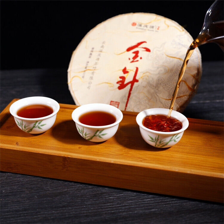 Puerh Tea Ripe Tea Black Tea Golden Needle Puerh Tea Cake Seven Cakes Tea 357g