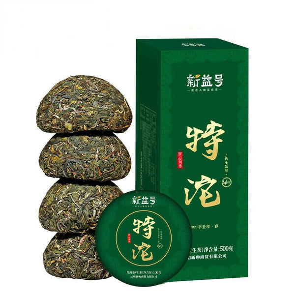 500g Pu'er Tea Chinese New Tea Natural Health Beauty 新益号 特沱普洱茶 生茶 沱茶 生普 茶叶 新茶