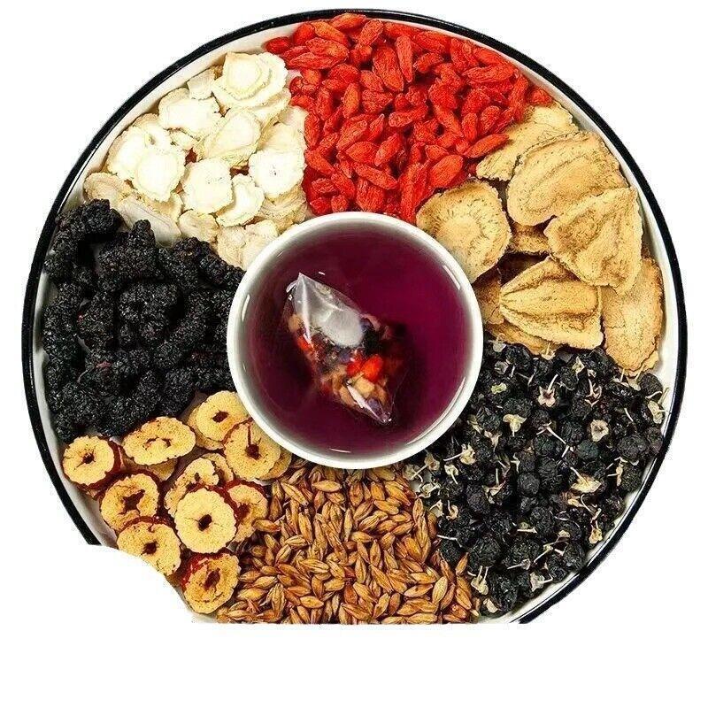 100g Ginseng Mulberry Black Wolfberry Tea Red Wolfberry Red Dates Dry Health Tea Secondary image
