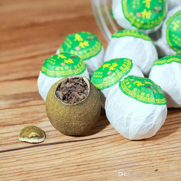 Dried Tangerine Cooked Puer peel ripe puer natural plant tea Xiao Qinggan 250g