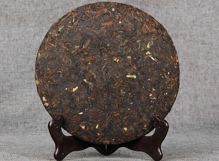 357g Yunnan Pu'er Ripe Tea Cake 糯香普洱茶熟茶勐海七子饼糯米香普洱茶饼 357g