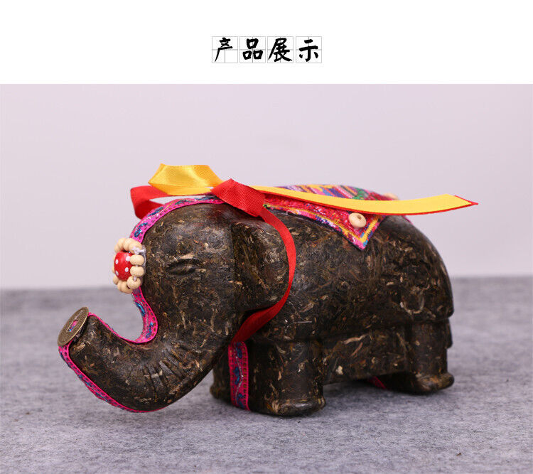 Ruyi auspicious craft tea three-dimensional tea carving small elephant ornaments