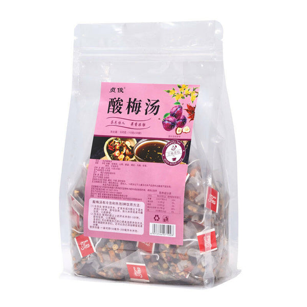 500g/10gx50 Syrup of Plum Tea Bags Chinese Triangle Herbal Tea Bag Tea Packaging
