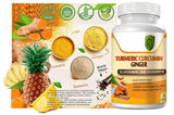 100% Natural Turmeric Curcumin  Arthritis Joint supportwith Ginger Black Pepper