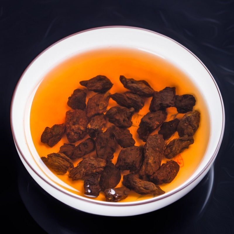 Yunnan Ancient Tree Puerh Crushed Silver Ripe Tea Glutinous Rice Fragrance 500g