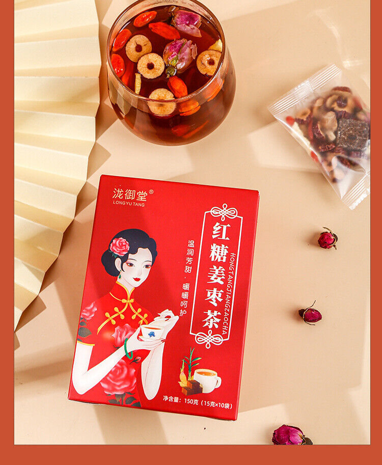 Brown Sugar Ginger Tea Red Dates Longan Goji Ginger Herbal Tea Bags