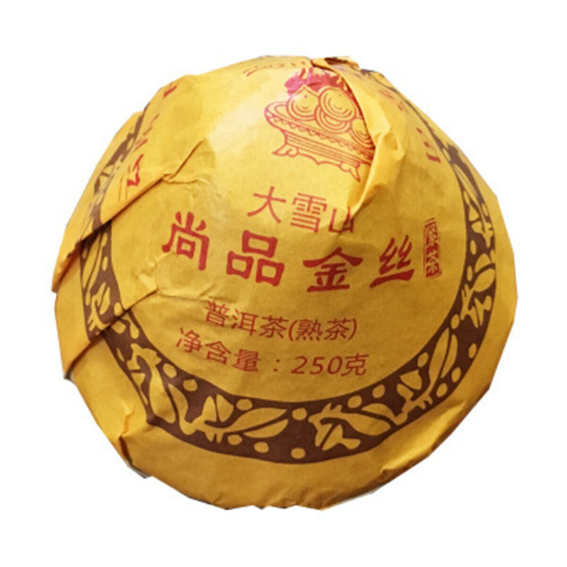 250g XiaGuan Puer Black Tea Big Snowy Mountains Mushroom Shape Ripe Pu-Erh Tea Main image