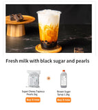 Top Quality Super Chewy Black Brown Sugar Boba Tapioca Pearls 1kg Bubble Tea