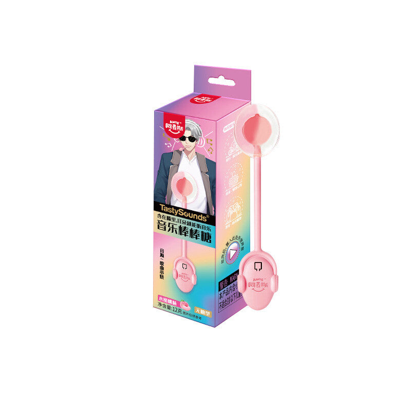 Music Lollipop Peach Flavor Singing Lollipop 会唱歌的传声棒棒糖