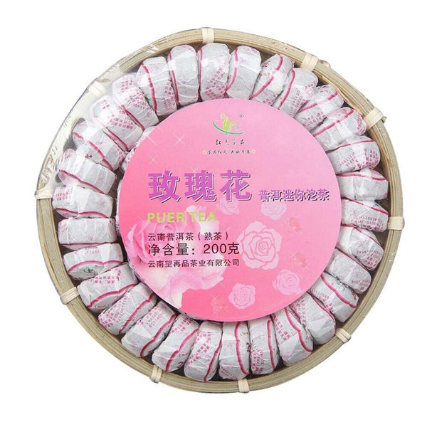 Yunnan Rose Ripe Puerh Mini Tuo Tea Cooked Black Tea Premium Healthy Blend
