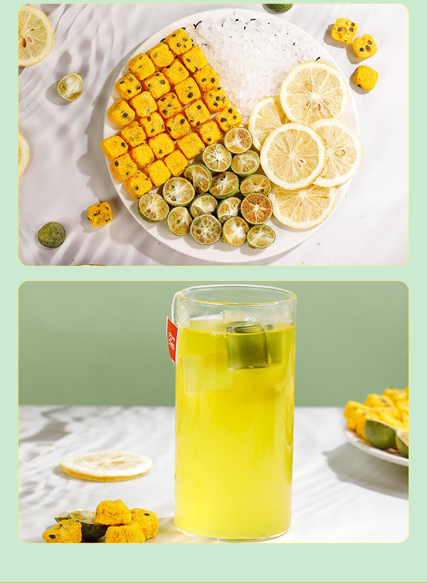 Cold Brewed Tea Triangular Tea Bags Fruit Infusion Kumquat Lemon Passion Fruit