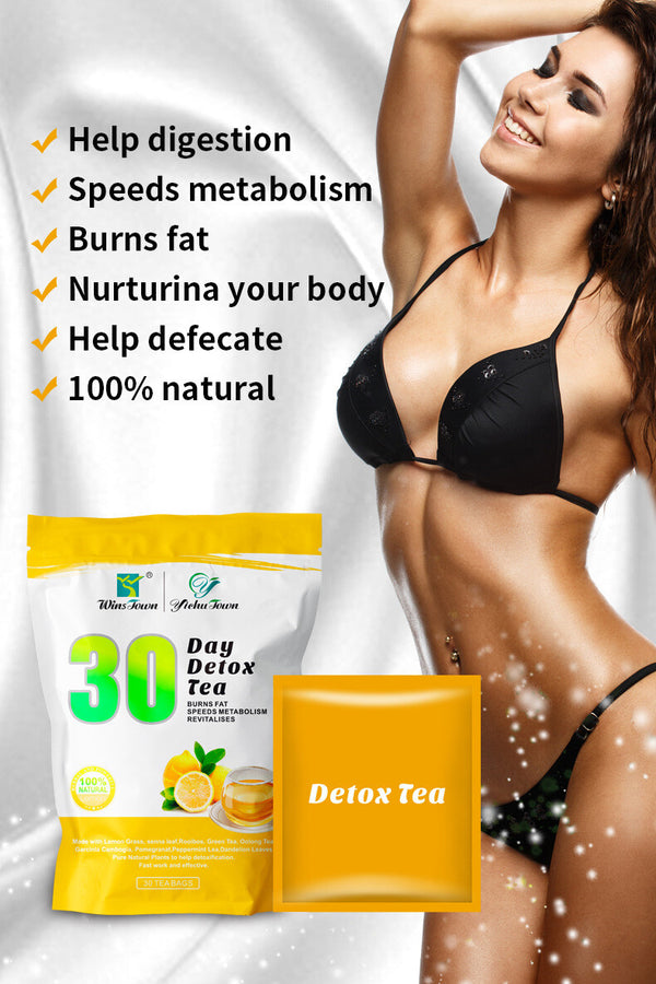 Peach Flavor Detox Fit Slim Tea 30 Days Weight Loss Tea Lemon Flavor