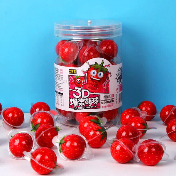 Funny Spherical Gum Eyeball Gummy Candy 30pcs Fruit Flavored 3D Gummy Ball Candy