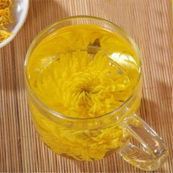 Organic Gold Huang Ju Herbal Tea - 4 Pieces for a Large Cup, Ideal for Summer
