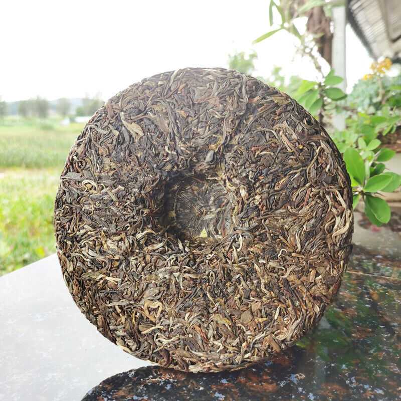 Sleeping Deer Mountain Ancient Tea First Spring Pu'er RawLeaf Tea Cake 12.6oz