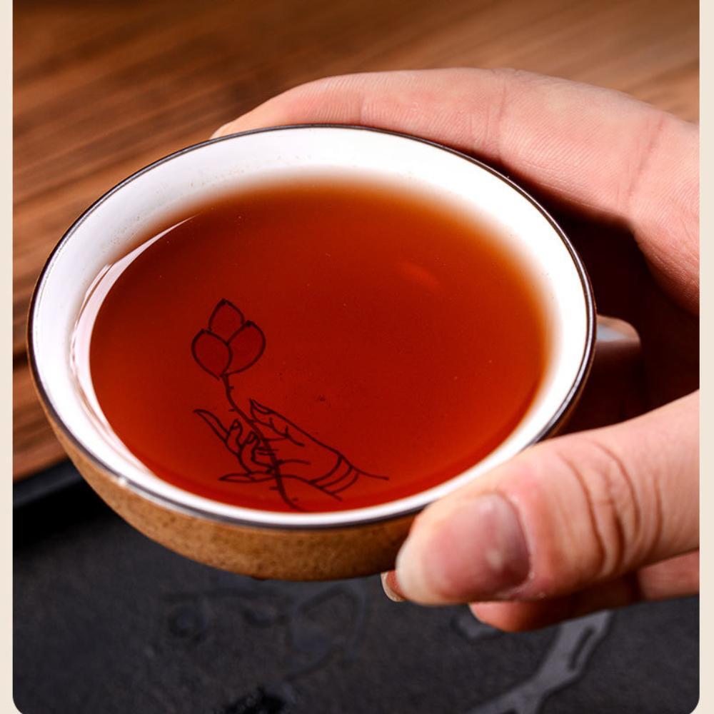 200g Yunnan Ancient Tree Ripe Pu-erh Tea Qizi Cake Aged Fragrant Grain