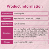 Premium Colon Cleansing，Natural Instant Lemon Weight Loss Tea