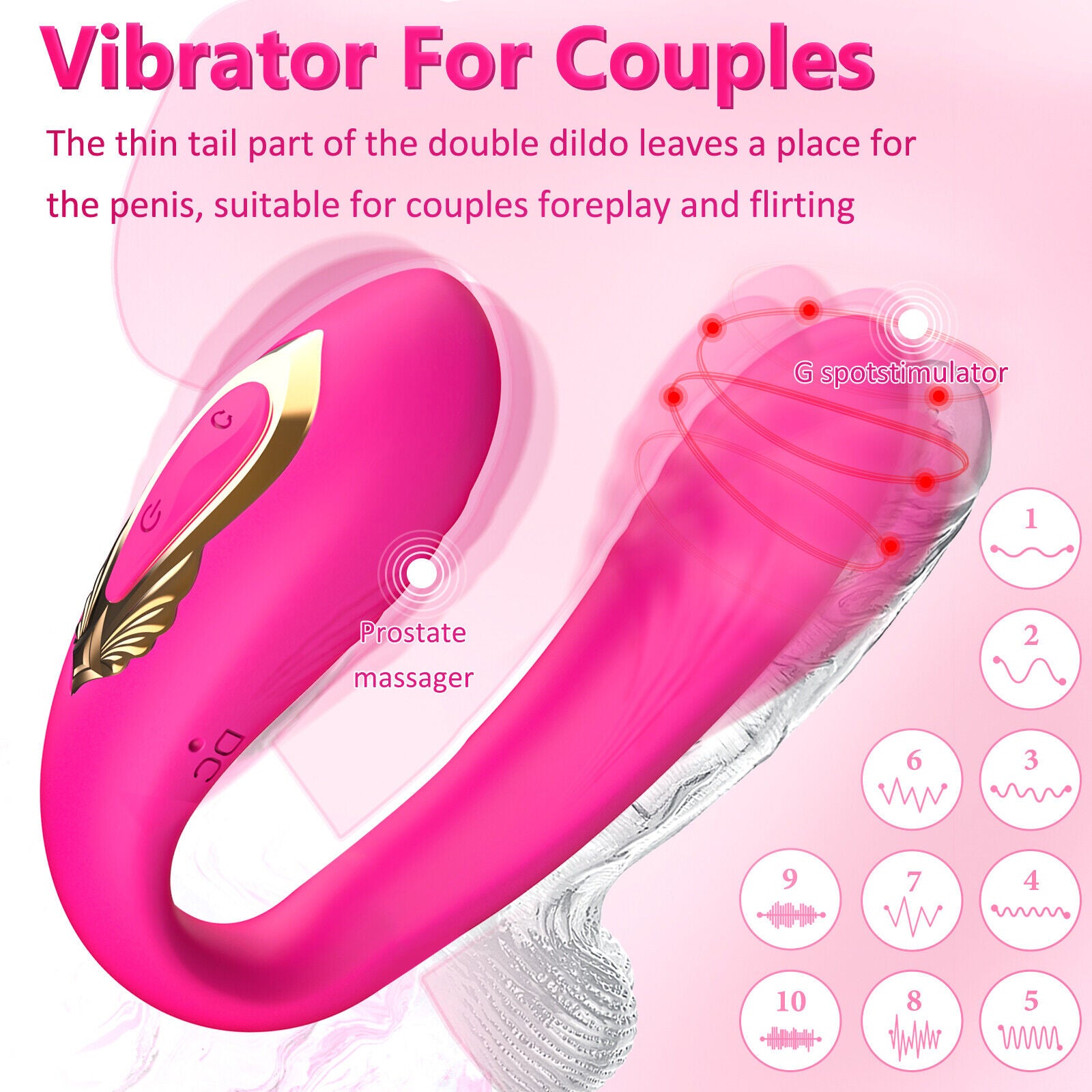 Rechargeable & Comfortable Couple Vibrator Vibrations Remote G Spot Vibrator
