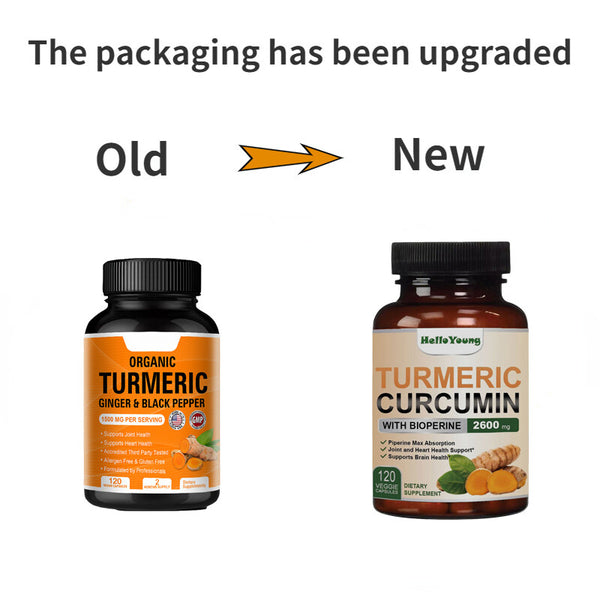 Turmeric Curcumin with Ginger & Black pepper 1500mg Triple Strength 120 Capsules