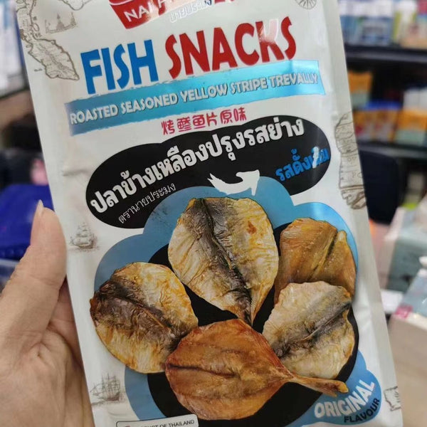 Fish Thai Snack Sesame Roasted Scallop Fillets Spicy Seafood Snack 40g * 3 Bags