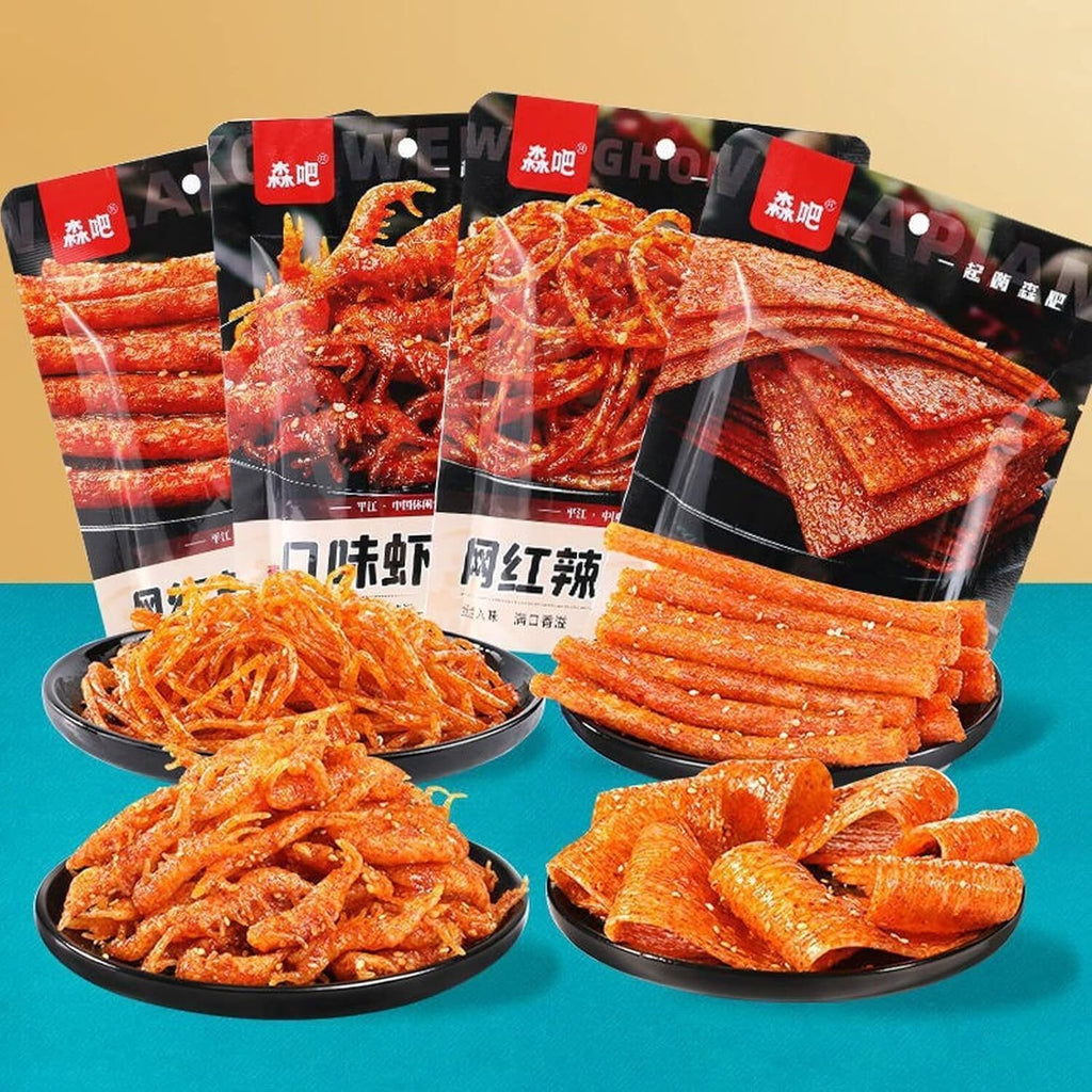 Pikanter Streifen Latiao Snack Chinesische Spezialität Veganer Pikanter Snack