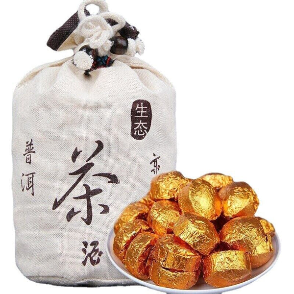 Tea Top Mini Tuocha Ripe Puer Tea White Bag 500g Glutinous Rice Aroma Shu Puerh