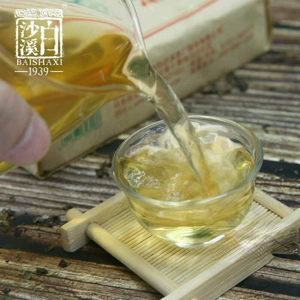 300g Anhua Baishaxi Dark Tea with Golden Flower Dark Tea Fu Brick Collection
