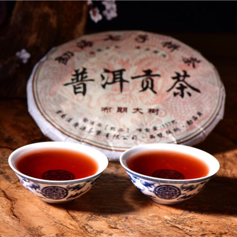 TeaPu'er Cooked Tea Cake Tribute Tea Health Drink 357g Yunnan Pu-Erh Black Tea