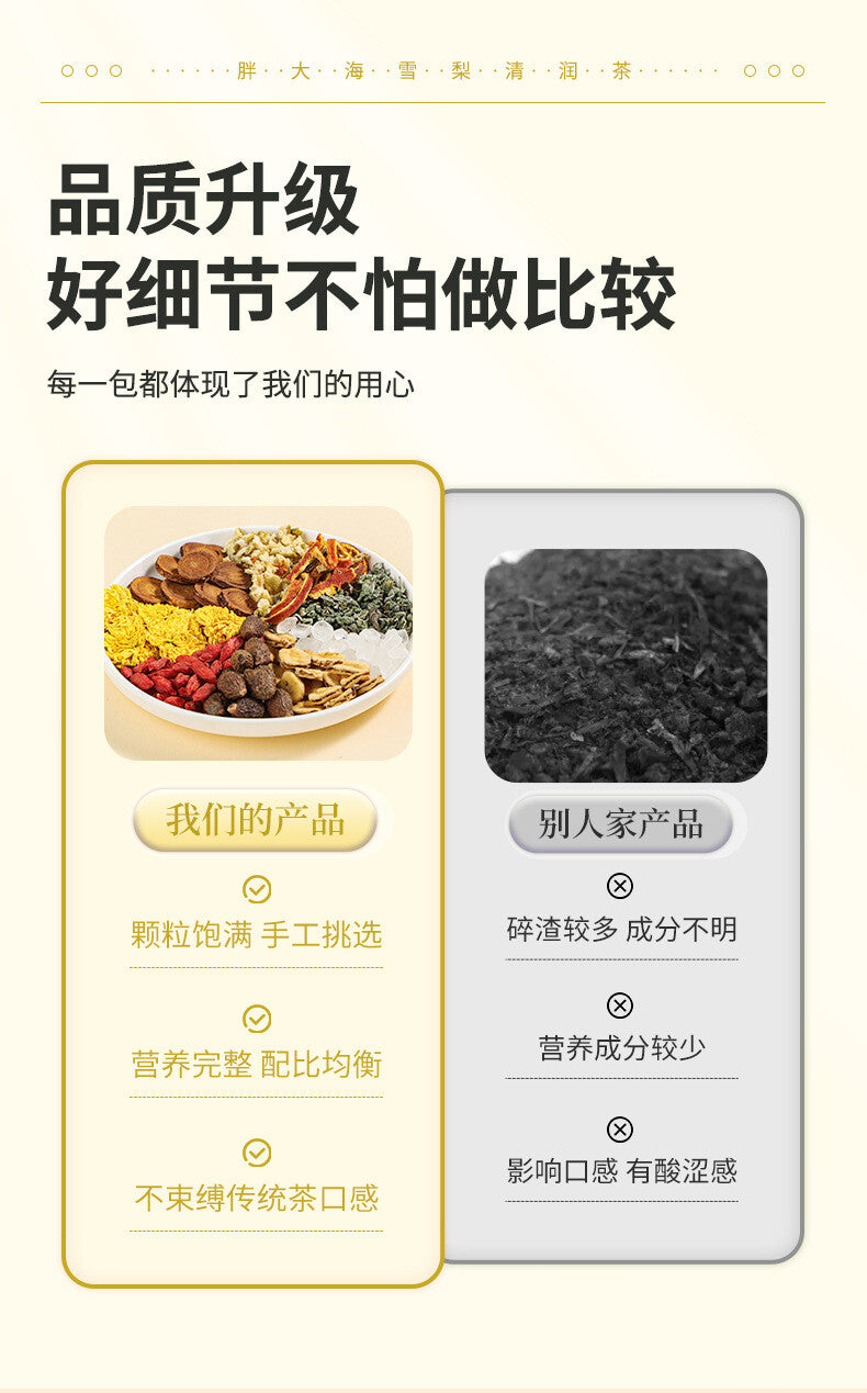 Luo Han Guo Pear Herbal Tea Bags Throat Soothing Moisturizing Sweet Drink