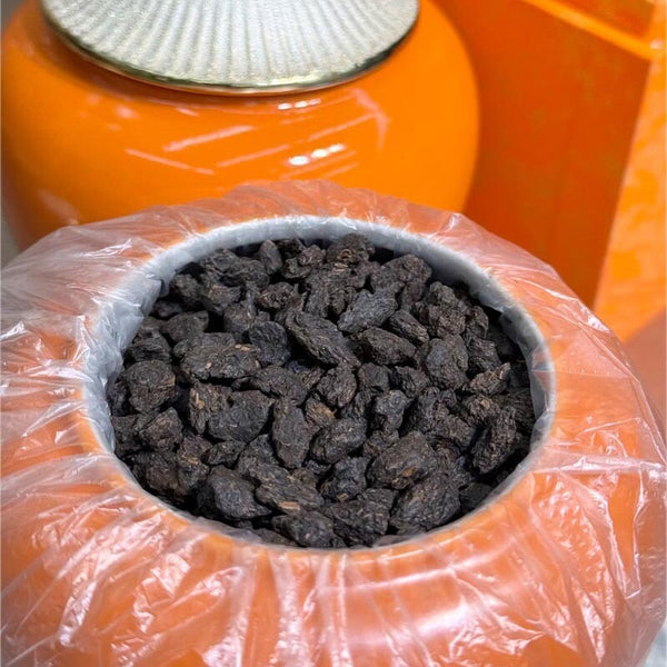 Yunnan Menghai Puerh Ripe Tea Glutinous Rice Fragrance Crushed Silver 500g