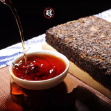 1000g TIAN FU CHA Anhua Baishaxi 1939 Dark Tea Black Tea Gold Flower Tea Brick