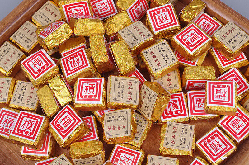 500g Chenxiang Pu'er Small Golden Brick Mini Ripe Tuocha Catalpa Square Brick