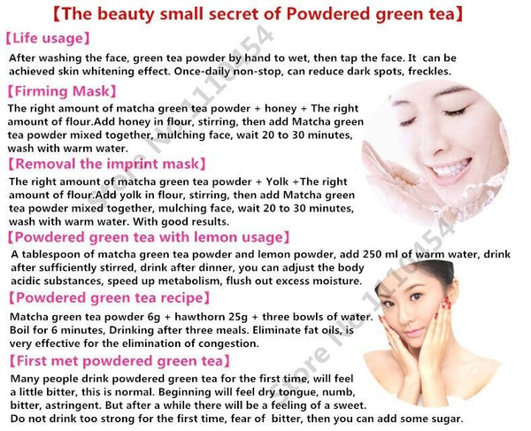 100g Matcha Japanese Natural Organic Green Tea Powder Slimming Tea Green Food 抹茶