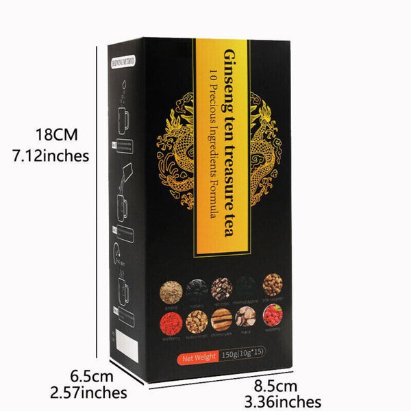 Ginseng Ten Treasure Herbal Tea Traditional Chinese Kidney Support Formula