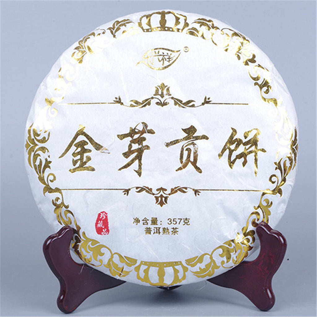 357g Pu-erh Tea Black Tea Cake Original Ripe Pu'er Tea Chinese Cooked Tea Yunnan