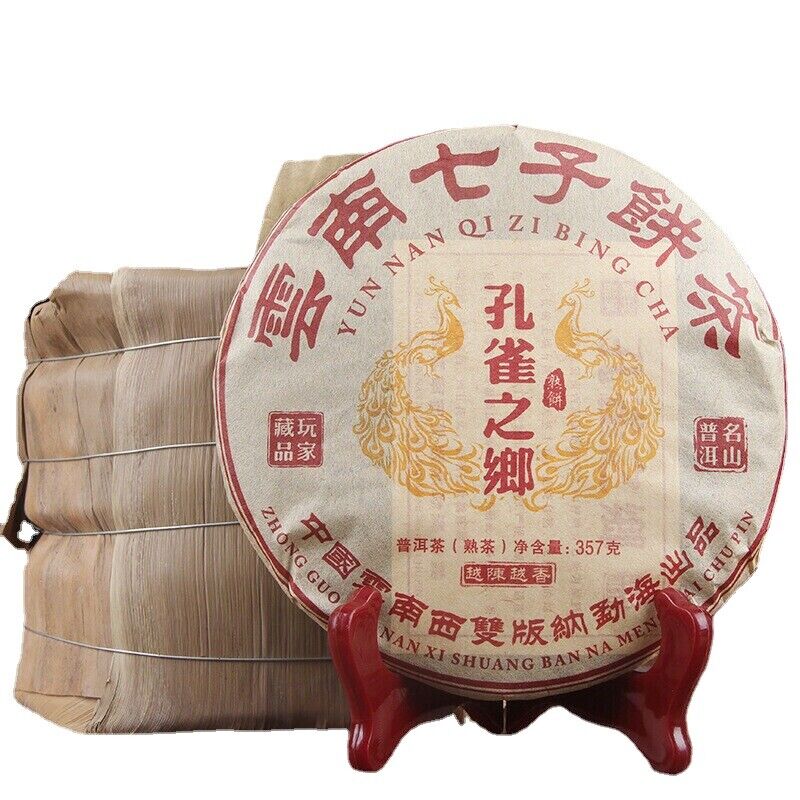 357g/12.59oz Premium Ripe Tea  Pu'er Tea kongquezhixiang  Tea Health Care Main image