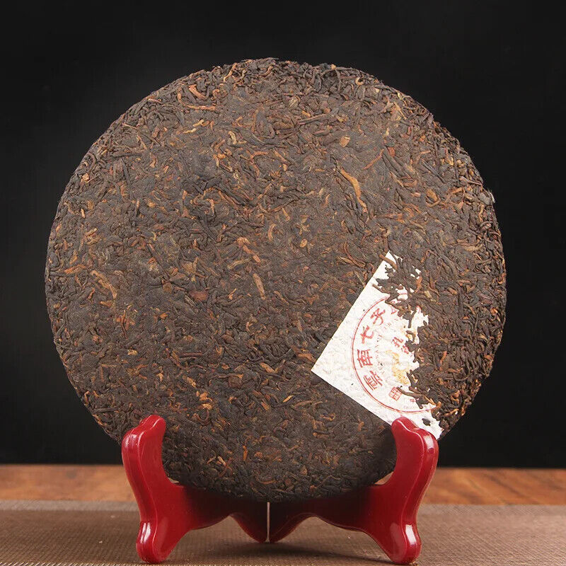 357G Chinese Good Taste Shu Puer Tea Cake Yunnan Qizi Bing Fermented Puerh Cha Main image